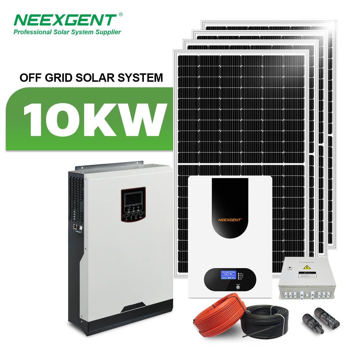 Neexgent 10kw Customized Lithium Battery Off Grid Solar Panels Home 10kw Rooftop Solar System