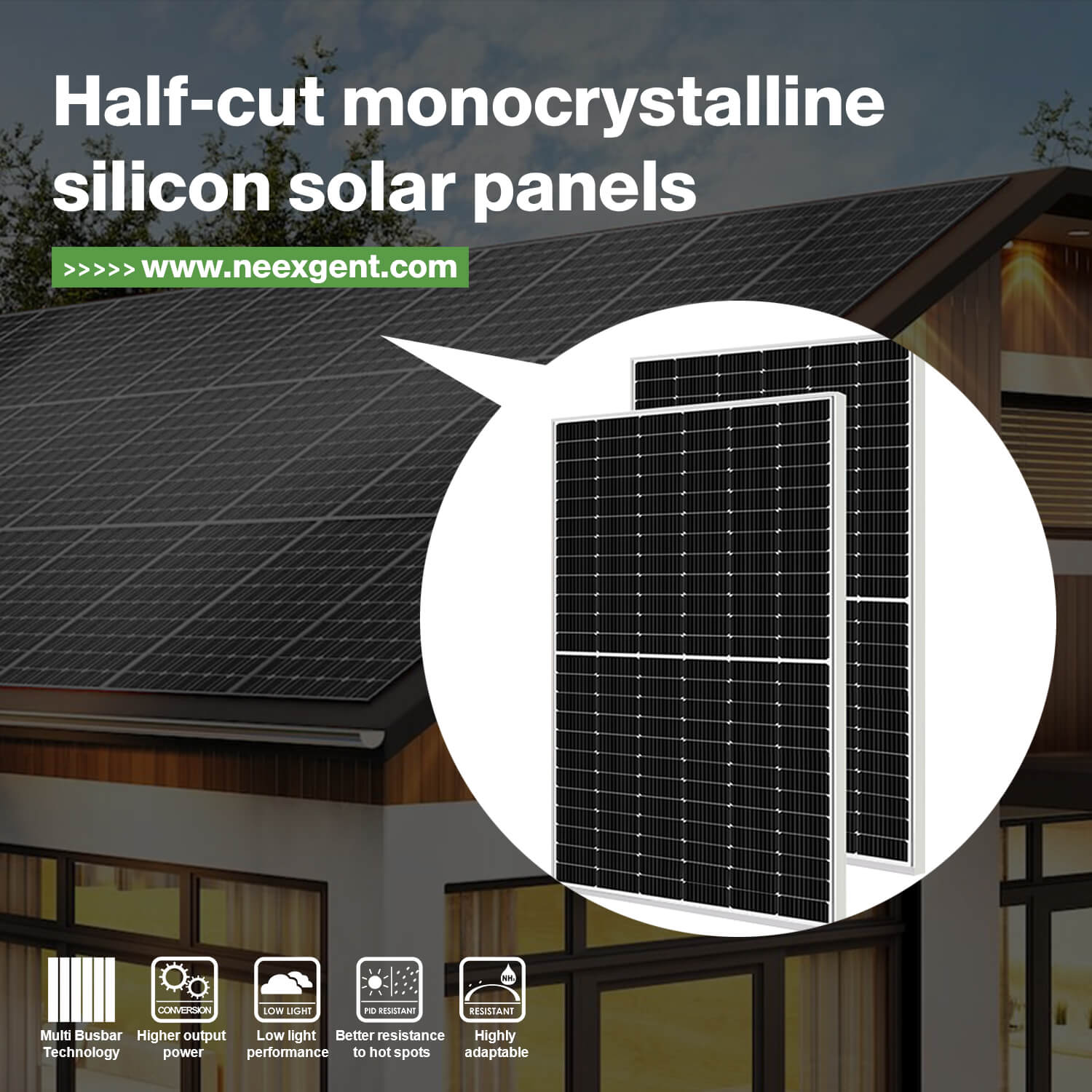 The use of solar panels and precautions