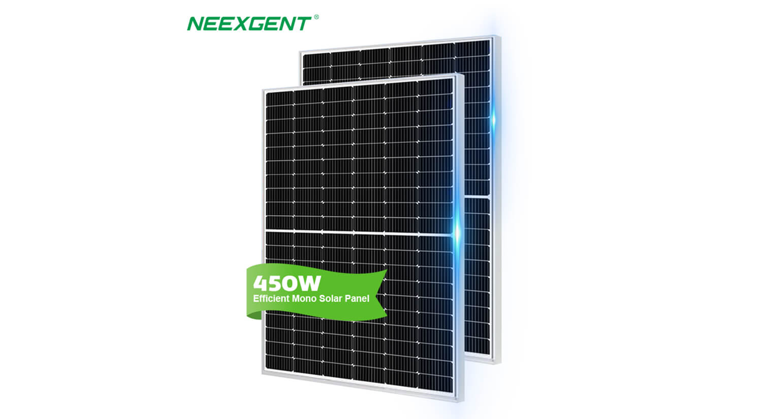 Single-sided solar panels