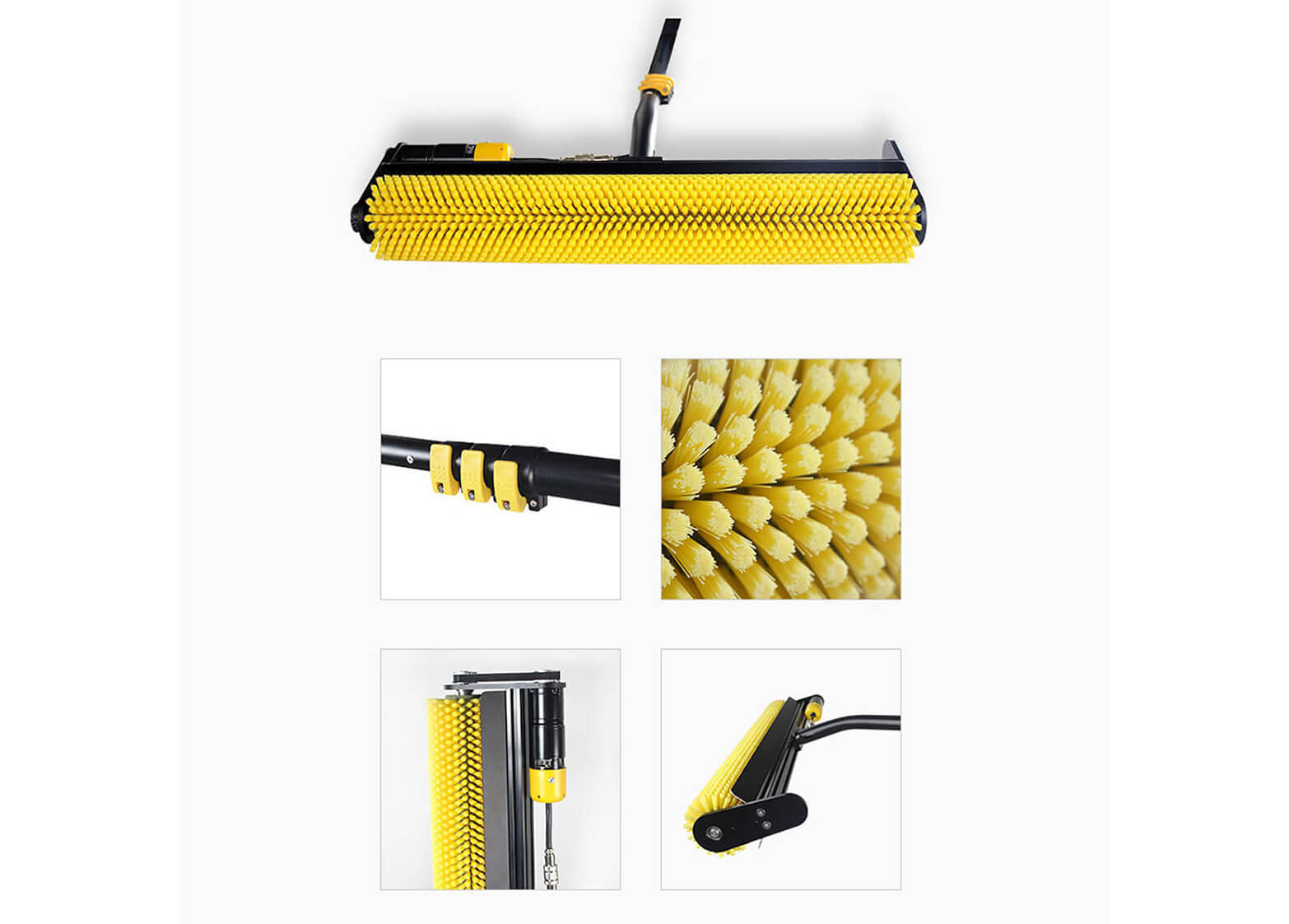 Solar panel cleaning brush