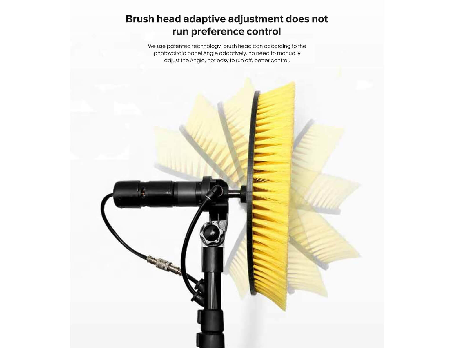 Solar panel cleaning brush