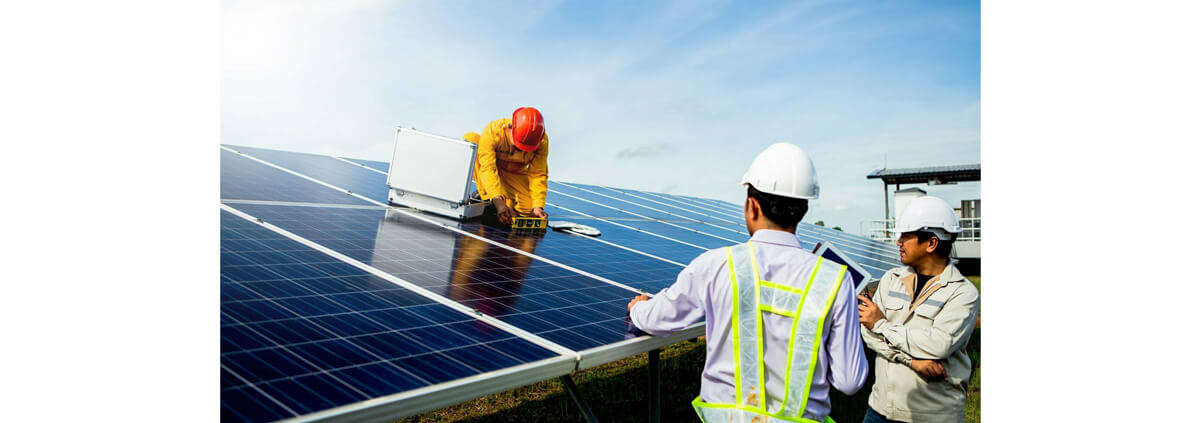 damaged solar panel