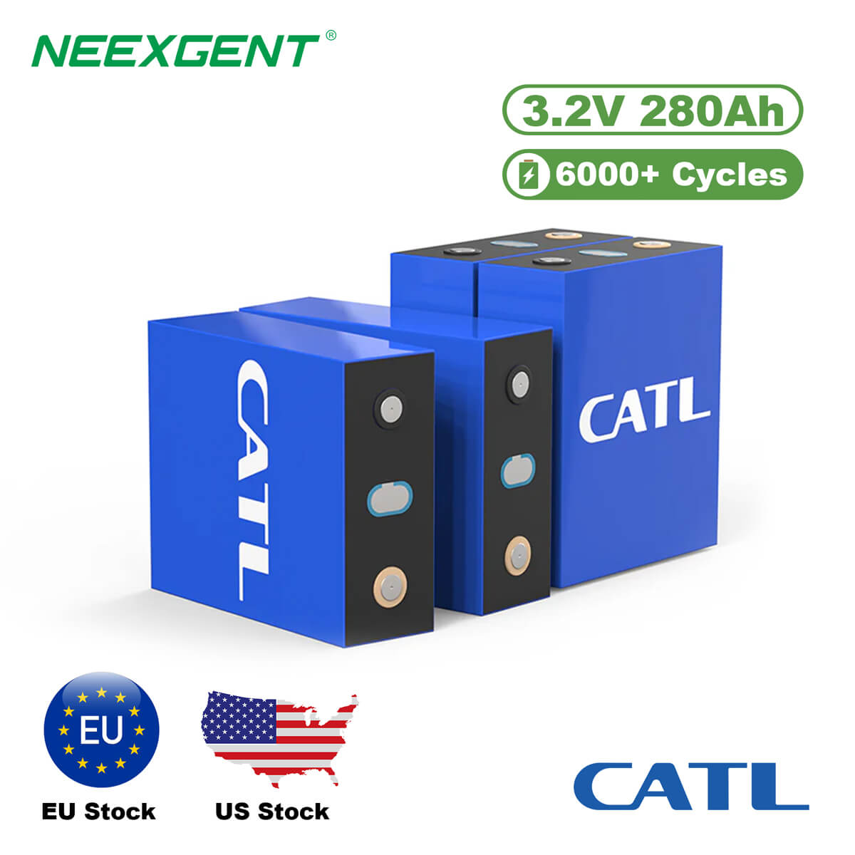 Neexgent CATL 3.2v 280ah Grade A Prismatic Lifepo4 Battery Cell for DIY Battery Pack