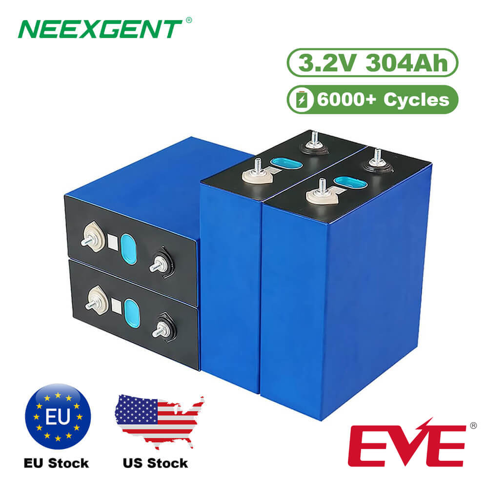Neexgent EVE Brand Grade A 3.2V 304Ah LF304 LiFePO4 Battery Energy Storage High Discharge Rate