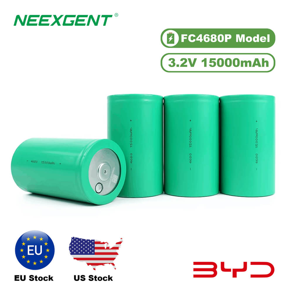 Neexgent BYD FC4680P 4680 3.2V 15000mAh Cylindrical LiFePO4 Battery Cells