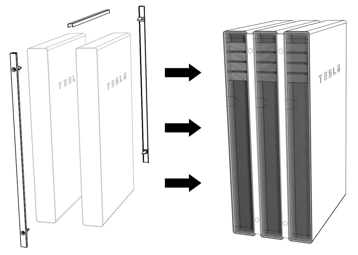 Tesla Powerwall Stacking Kit Mount