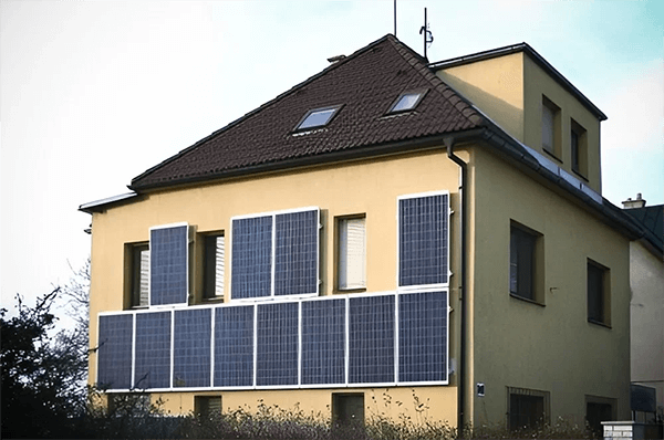 Harnessing Solar Energy with Solar Panel Inside on a Wall