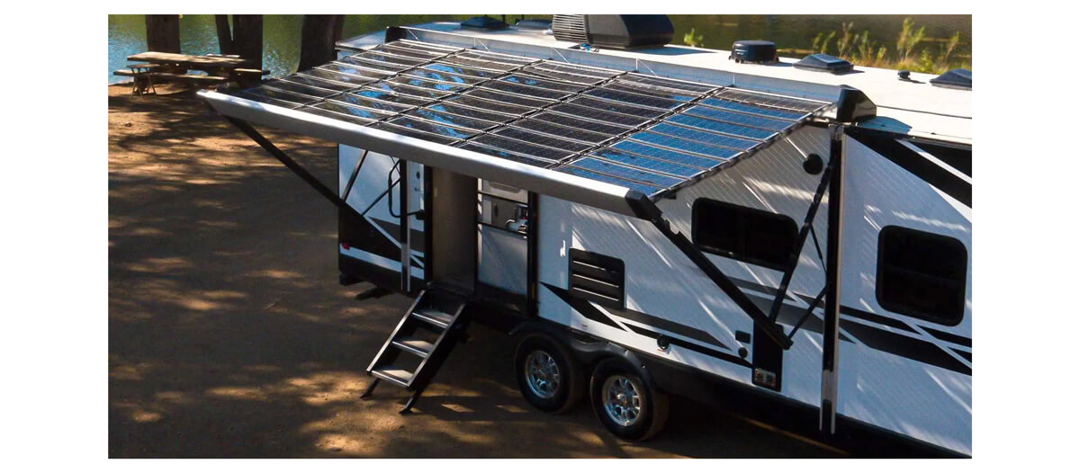 motorhome with solar panels