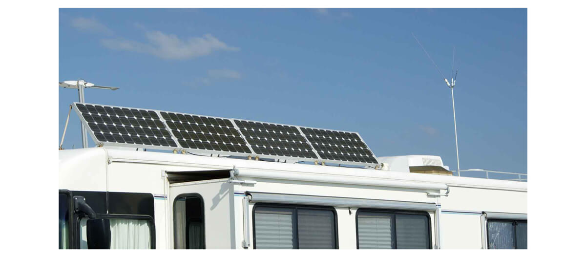 motorhome with solar panels