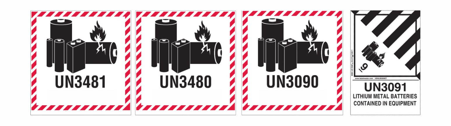 lithium ion battery shipping label