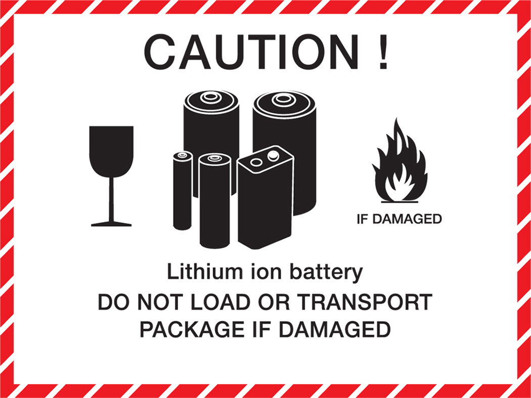 Numbers on Lithium-Ion Battery Shipping Label