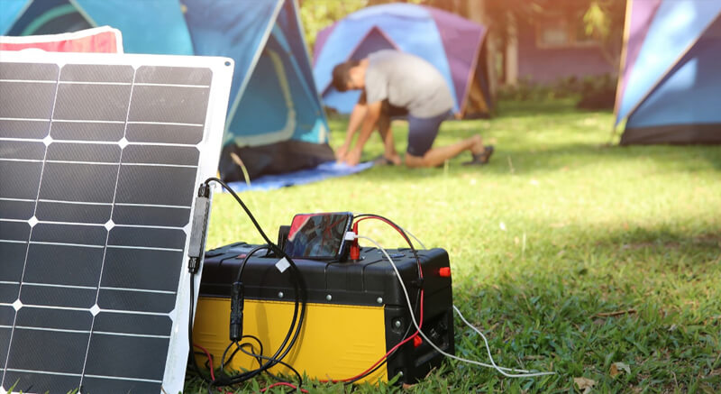 Solar Panel Camping in Germany