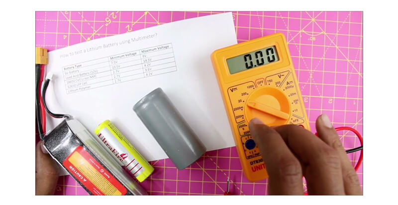 how to test a lithium cell battery